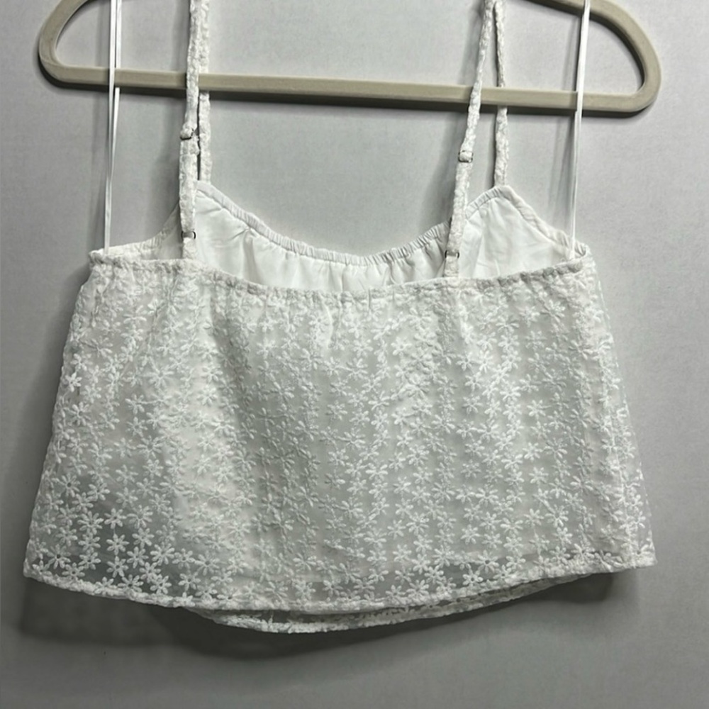Heatherly Tamar Embroidery White Floral Cami Top Size Small - Picture 6 of 6